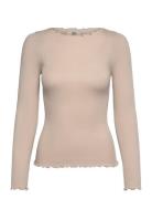 Rmwbalta Ls Regular Boatneck T-Shir Beige RM By Rosemunde