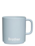 Favourite Cup With Handle Blue Design Letters