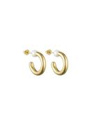 Chunky Pearl Hoops Gold Design Letters