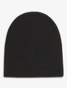 Essential Logo Knitted Beanie Black Superdry