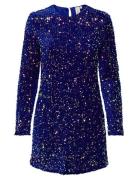 Onlanika Sequin Ls Dress Wvn Navy ONLY