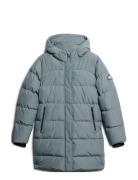 Hooded Sports Puffer Mid Jkt Blue Superdry