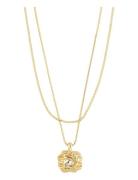 Feel Recycled Necklace 2-In-1 Set Gold Pilgrim