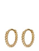 The Mini Continuous Beaded Huggies-Gold Gold LUV AJ