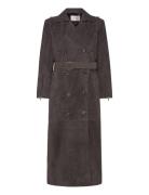 Samanthagz Long Jacket Brown Gestuz