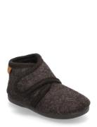 Slippers Wool Velcro Brown En Fant