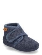 Slippers Wool Velcro Blue En Fant