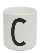 Porcelain Cup A-Z, Æ, Ø White Design Letters