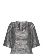 Msmelbi V-Neck Blouse Silver Minus