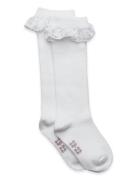 Knee Sock W. Lace White Minymo