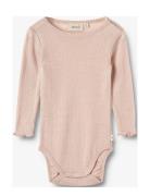 Wool Silk Body L/S Liea Pink Wheat