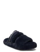 Hilfiger Fur Basics Slipper Navy Tommy Hilfiger