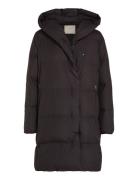 Lw Padded Funnel Neck Wrap Coat Black Calvin Klein