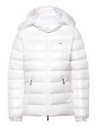 Tjw Tonal Hooded Down Jacket White Tommy Jeans