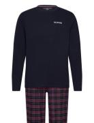 Ls Flannel Pj Set Print Navy Tommy Hilfiger