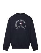 Nautical Arch Print Fleece Cn Navy Tommy Hilfiger