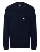 Tjm Reg Waffle Sweater Navy Tommy Jeans