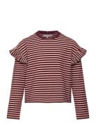 Stripe Tee Ls Burgundy Tommy Hilfiger