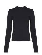 Modal Stretch Slim C-Neck Top Ls Black Calvin Klein