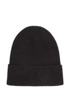 Ck Embroidery Fine Rib Beanie Black Calvin Klein