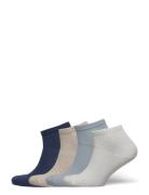 Sock High Ankle 4 P Solid Colo Blue Lindex