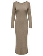 Onlkatia Ls Maxi Boatn Dress Cc Knt Beige ONLY