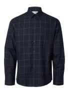 Slhreg-Harry Mix Shirt Ls Navy Selected Homme