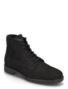 Bialars Lace Up Boot Waxed Leather Black Bianco