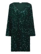 Vifaith V-Neck L/S Sequin Dress/Vol Green Vila