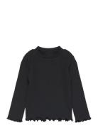 Turtleneck Long-Sleeved T-Shirt Black Mango