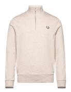 Half Zip Sweatshirt Cream Fred Perry