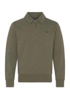 Z/N Collar Sweatshirt Green Fred Perry