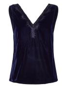 Aomi Lace Top Navy Rosemunde