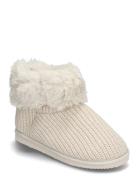 Knit Boot Slippers White Hunkemöller