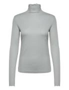 Rib Mock Neck Top Grey Filippa K