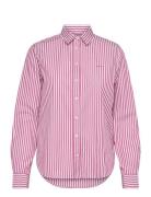 Reg Classic Poplin Striped Shirt Red GANT