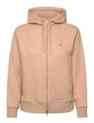 Shield Zip Hoodie Beige GANT