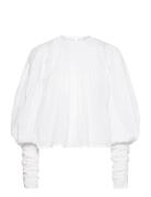 Cotton Slub Puffed Blouse White By Ti Mo