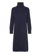 Herringb Detail Rollneck Dress Navy GANT