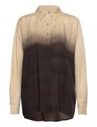 Graffiti Mens Shirt - Rosali Beige Rabens Sal R