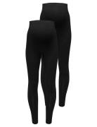 Olmlovely Life New Legging 2Pck Jrs Noos Black Only Maternity
