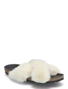 Camilla Faux Fur Slippers White Lexington Clothing