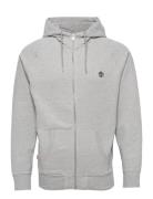 Brushed Back Full Zip Hoodie Grey Timberland