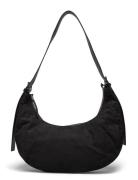 Faux Suede Crossbody Bag Black Monki