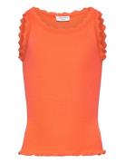 Rkbeatha Sl Top W/ Lace Orange Rosemunde Kids