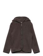 Jacket Ears Cotton Fleece Brown Huttelihut