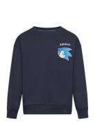 Embossed Sonic Sweatshirt Navy Mango