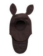 Balaclava Ears Wool Brown Huttelihut