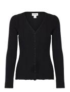 Long Rib Knit Cardigan Black Monki