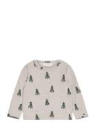 T-Shirt Ls Aop Sweat Grey Minymo